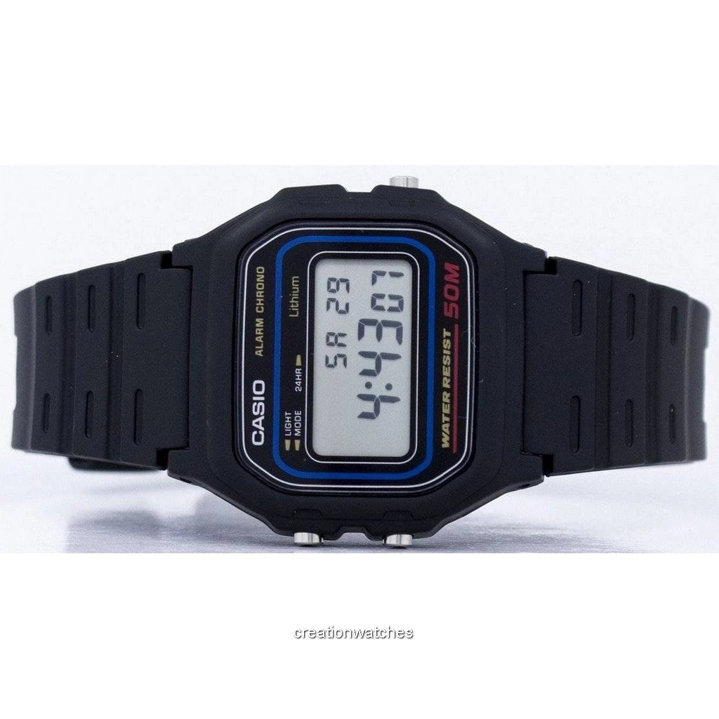 Casio Reloj digital negro clásico W59-1V para hombre, Negro -, Reloj de  cuarzo, digital
