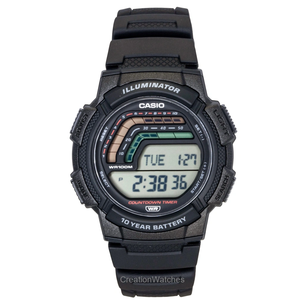 Casio Digital Resin Strap Quartz WS-1800-1AV 100M Men's Watch
