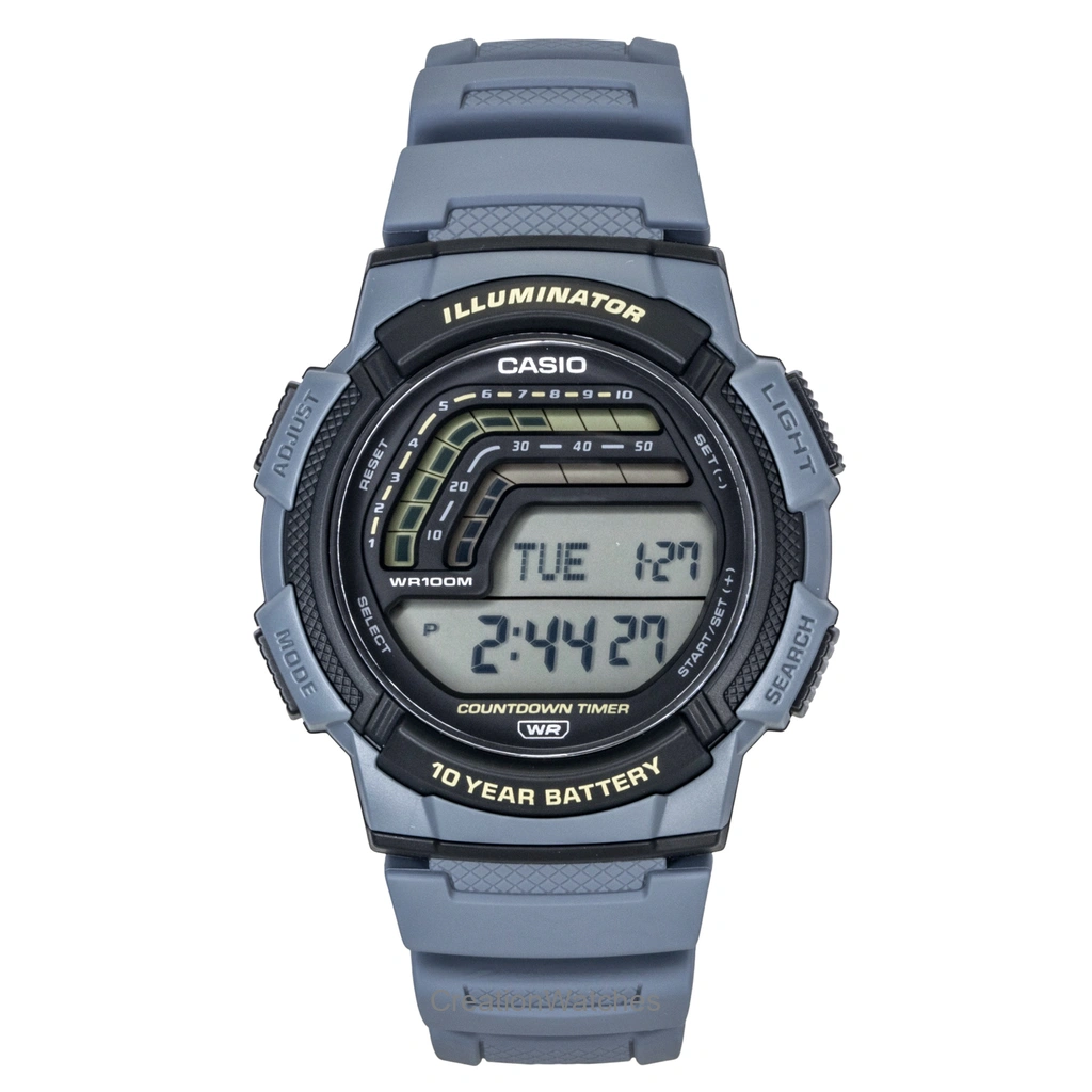 Casio Digital Resin Strap Quartz WS-1800-2AV 100M Men's Watch