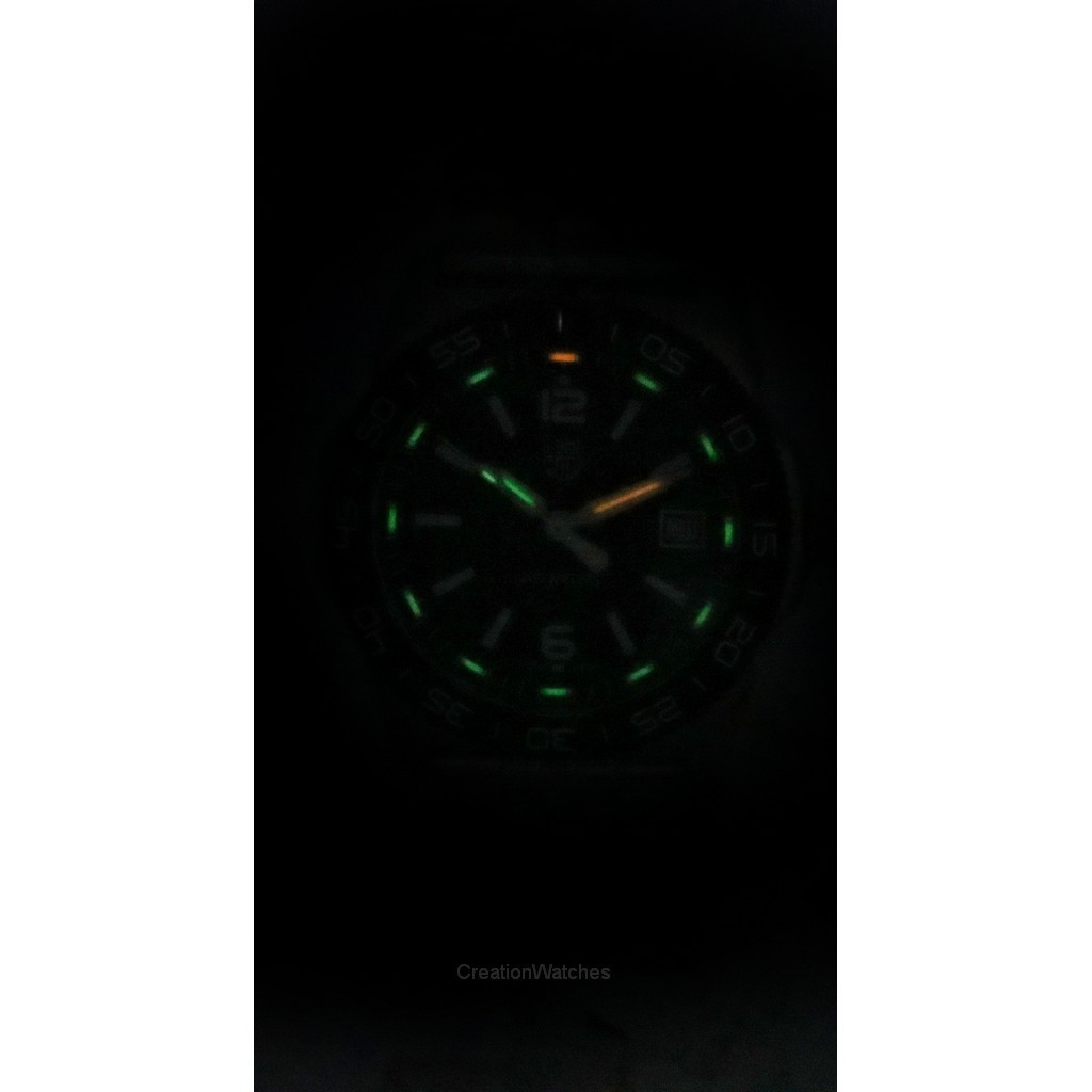 Luminox Pacific 다이버 리플 스테인레스 스틸 블랙 다이얼 스위스 쿼츠 다이버 XS.3122M 200M 남성용 시계