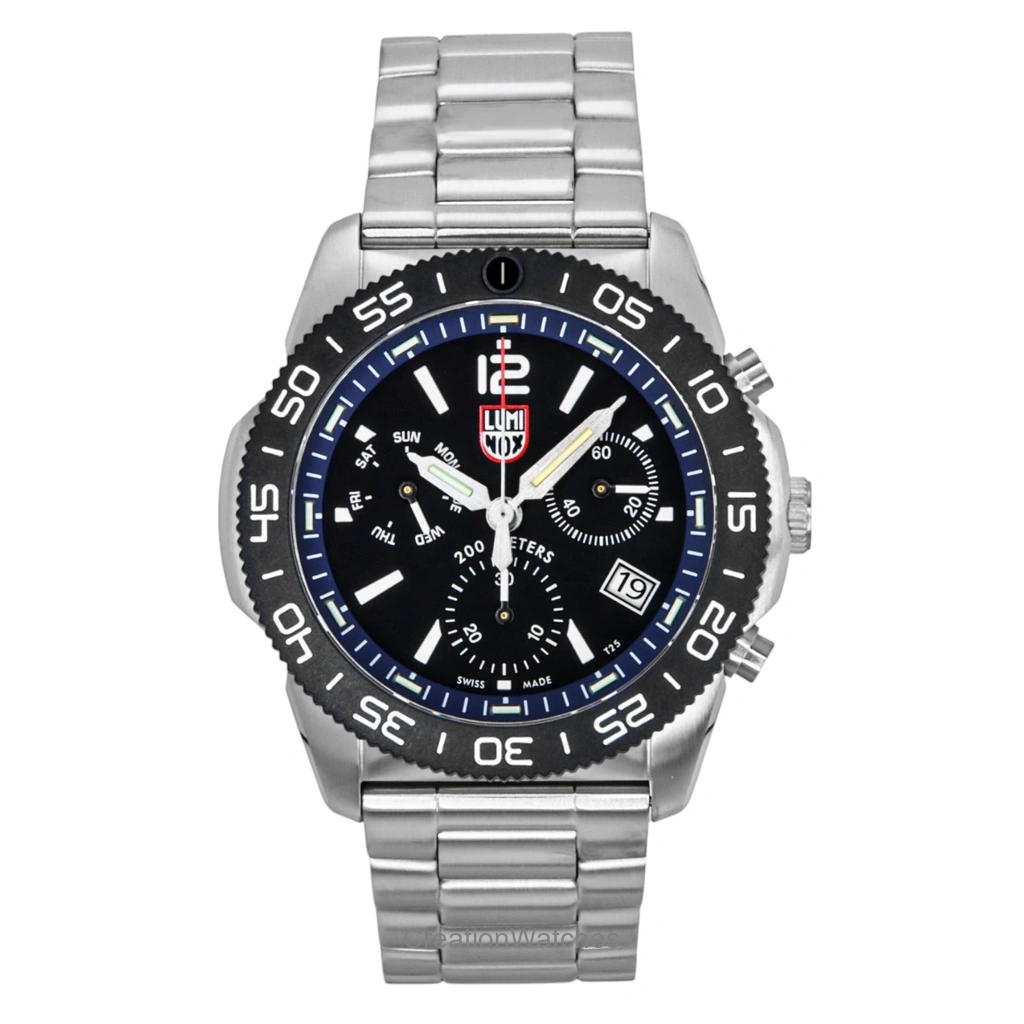 Luminox Pacific Diver クロノグラフ ステンレススチール 黒文字盤 クォーツ XS.3143.M 200m防水 メンズ腕時計