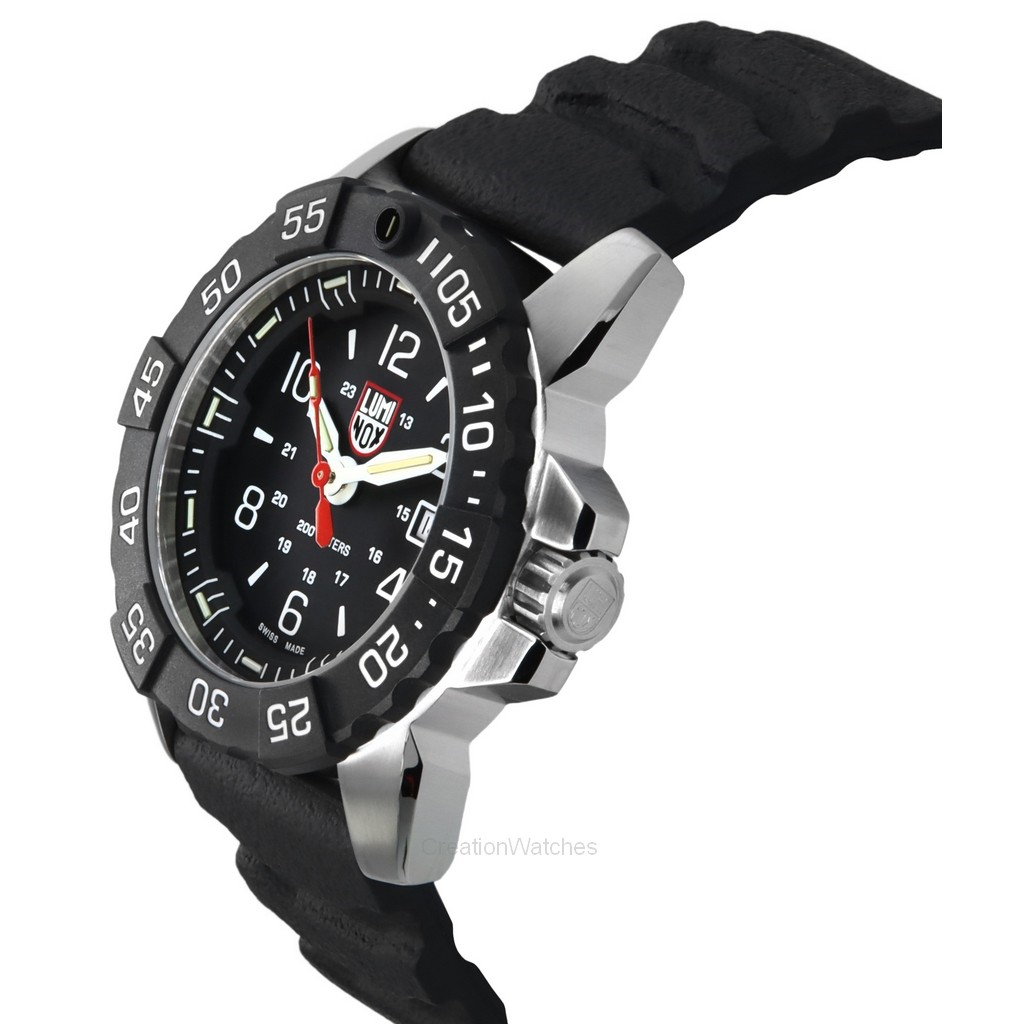 Luminox Navy Seal RSC Rubber Strap Black Dial Quartz Diver's XS.3251.CB ...