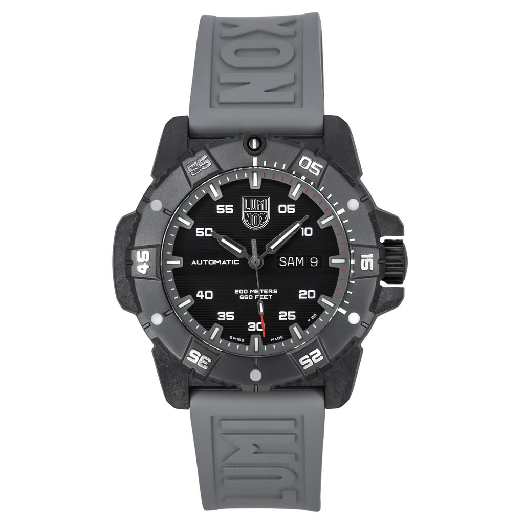 Luminox Master Carbon SEAL Grey Rubber Strap Black Dial Swiss Automatic ...