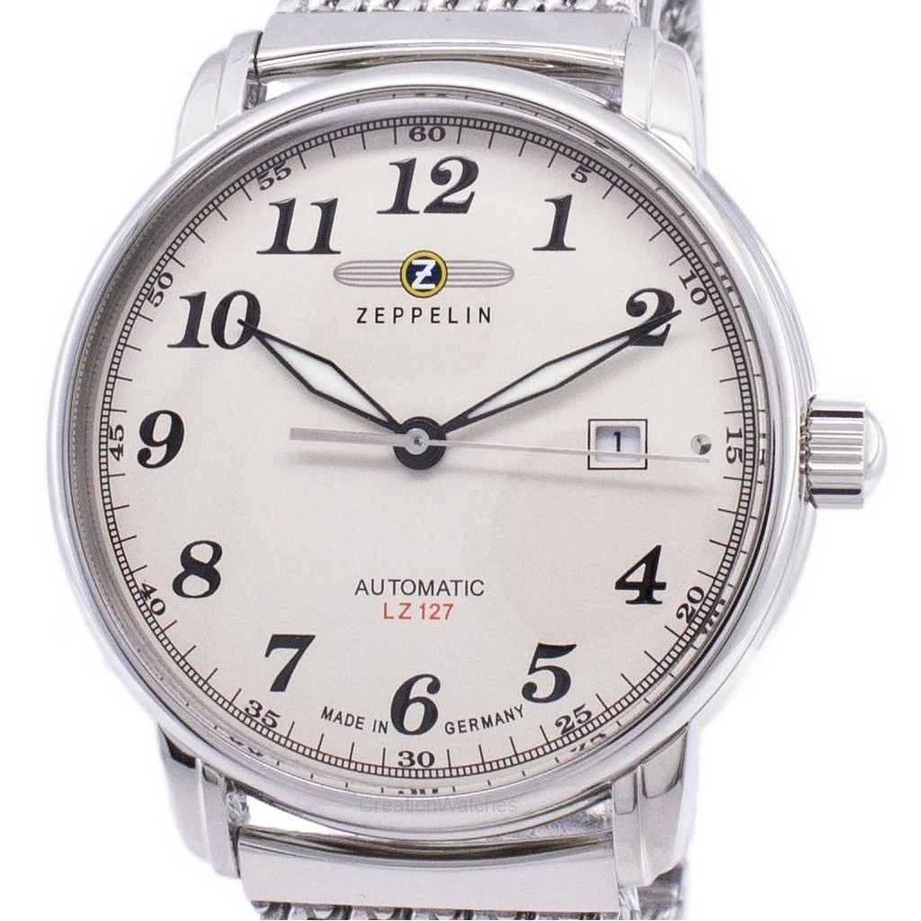 Zeppelin Series LZ127 Graf Automatic Germany Made 7656M-5 7656M5 Mens Watch