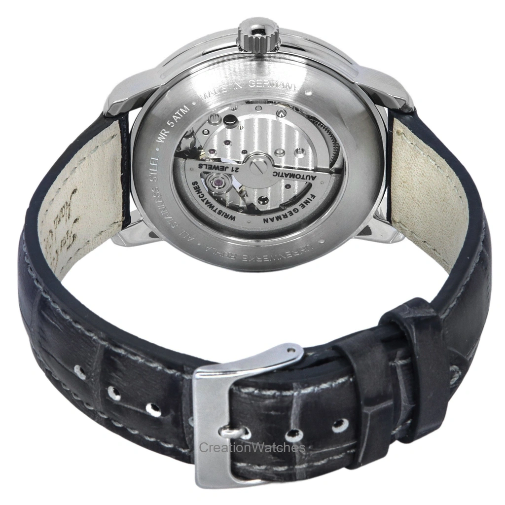Zeppelin LZ127 Graf Leather Strap White Open Heart Dial Automatic