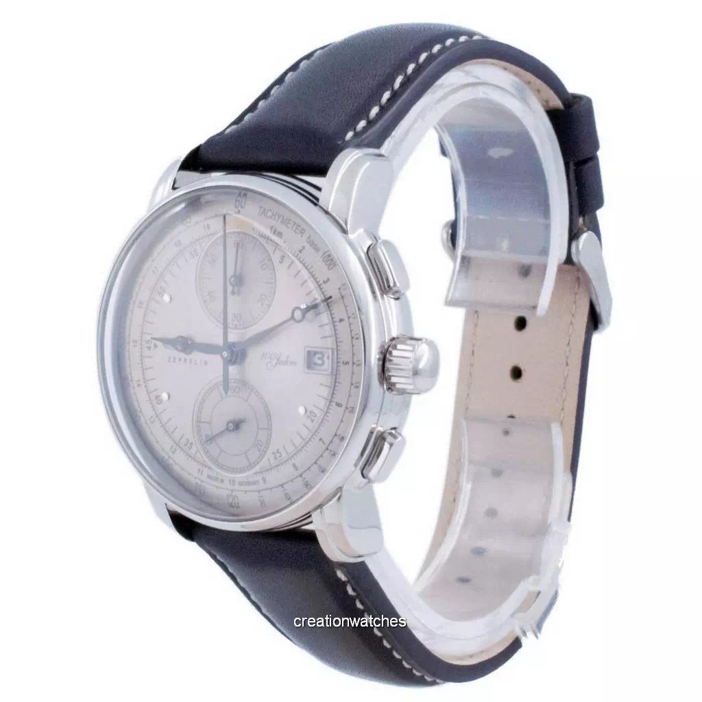 Zeppelin 100 Jahre Chronograph Grey Quartz Watch 86700 8670-0 Dial Men\'s