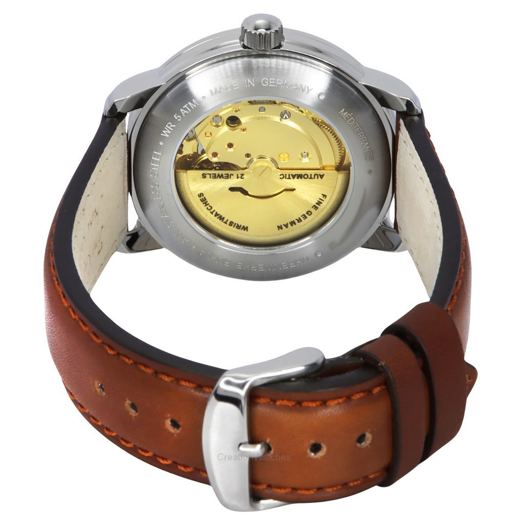 Zeppelin Mediterranee 1921 Leather Strap Beige Dial Automatic 96645 Men