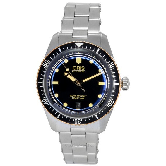 Oris 潜水员 65 不锈钢黑色表盘自动 01 733 7707 4354-07 8 20 18 100M 男士手表