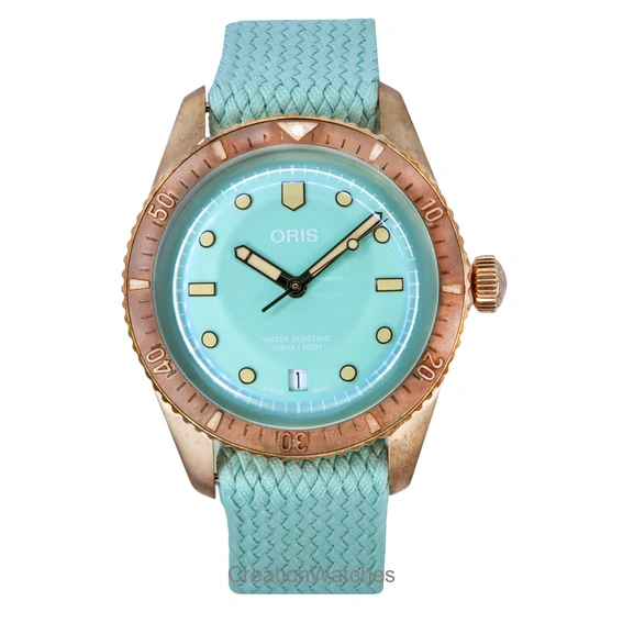 Oris Divers Sixty-Five Cotton Candy Mint Green Dial Automatic 01-733-7771-3157-07-3-19-03BRS 100M Unisex Watch