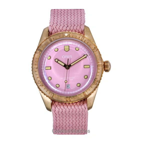 Oris Divers Sixty Five Cotton Candy Pink Dial Automatic 01-733-7771-3158-07-3-19-04BRS 100M Unisex Watch