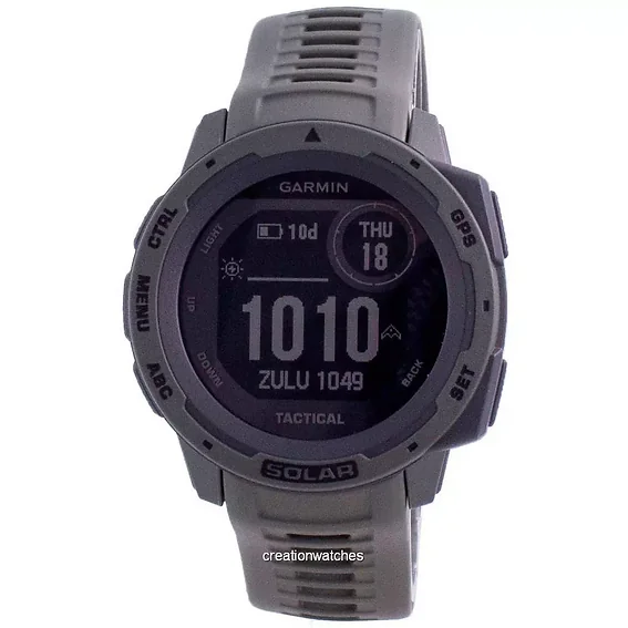 Garmin Instinct Solar Tactical Edition Green Silicone Band 010-02293-04 Multisport Watch