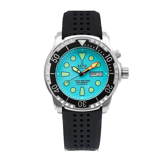 Ratio FreeDiver Helium-Safe 1000M Sapphire Automatic 1068HA90-34VA-IBLU Men's Watch
