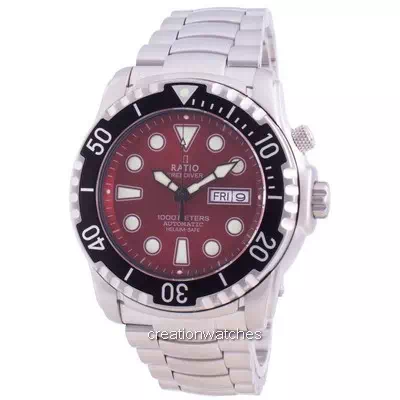 Ratio FreeDiver Helium-Safe 1000M Sapphire Automatic 1068HA96-34VA-RED Men's Watch