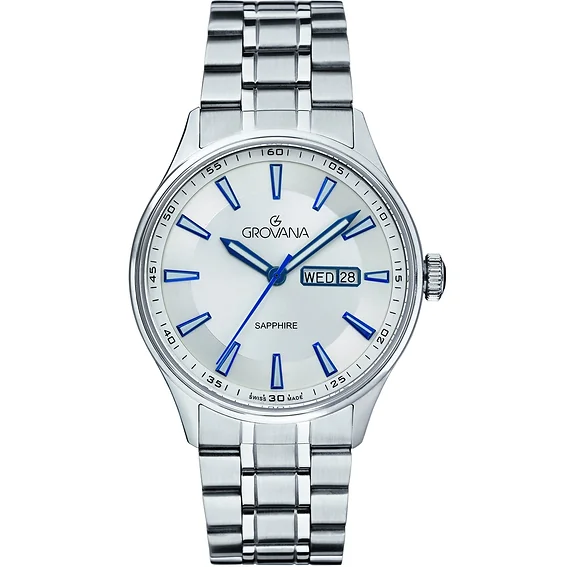 Grovana St. Andrews Stainless Steel Silver Dial Quartz 1194.1132 Men's Watch
