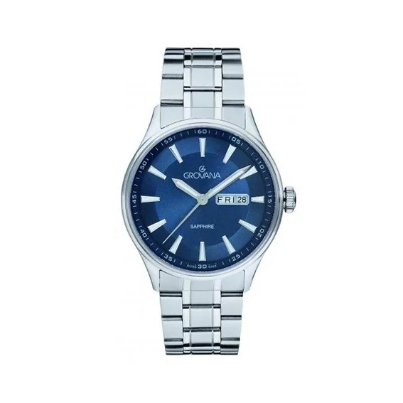Grovana St. Andrews Stainless Steel Blue Dial Quartz 1194.1135 Men's Watch