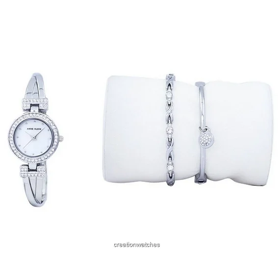 Anne Klein Quartz Swarovski Crystal 1869SVST Women's Watch