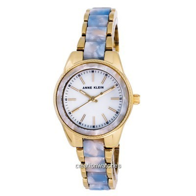 Anne Klein Two Tone Stainless Steel Mother Of Pearl Dial Quartz 3212LBGB Women's watch
