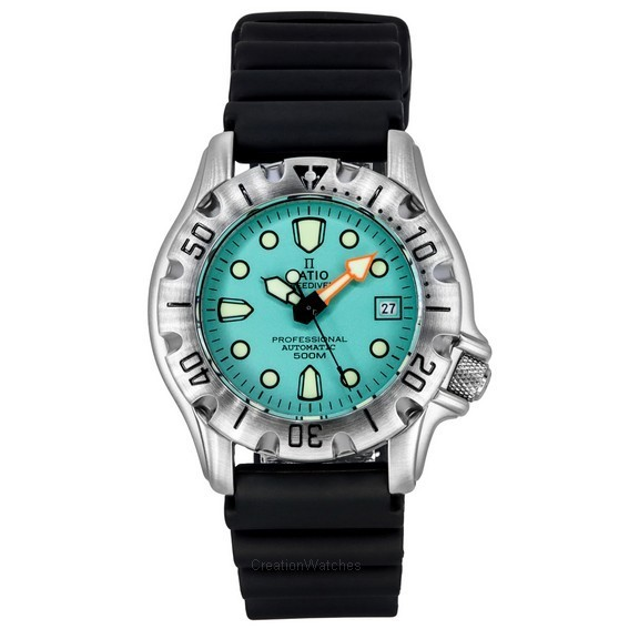 Relógio masculino Ratio FreeDiver Professional 500M safira gelo azul mostrador automático 32BJ202A-IBLU