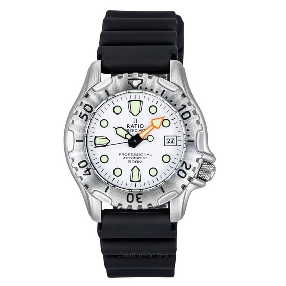Ratio FreeDiver Professional 500M Sapphire White Dial Automatic 32GS202A-WHT Men's Watch