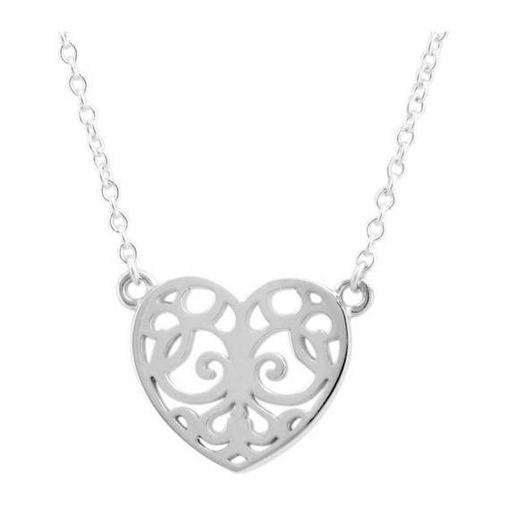 Tiffany Enchant Heart Shaped Sterling Silver Necklace 35251545 For Women