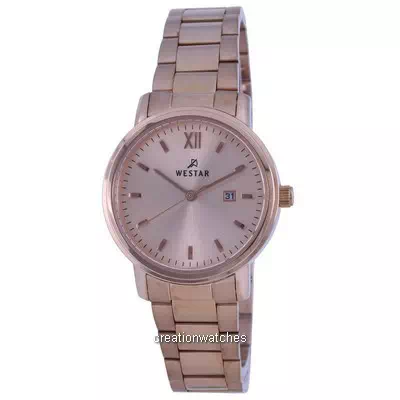 Relógio feminino Westar Rose Gold Tone Quartz 40245 PPN 609