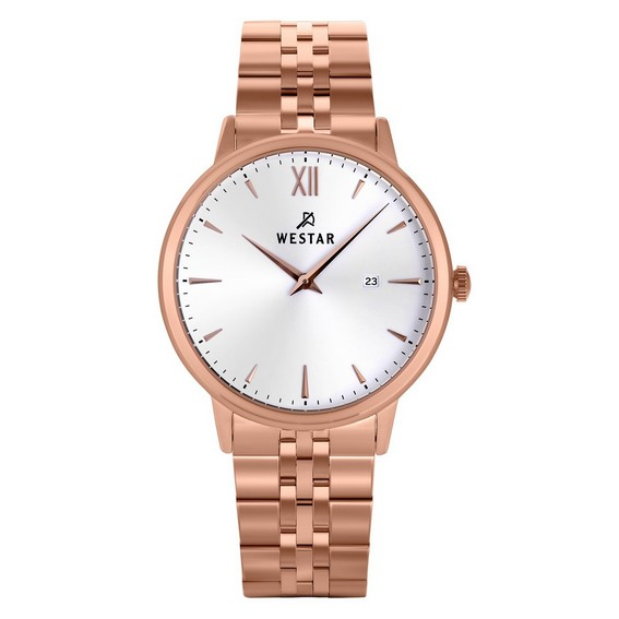 Westar Profile Кварцевые мужские часы из нержавеющей стали с белым циферблатом 50215PPN601