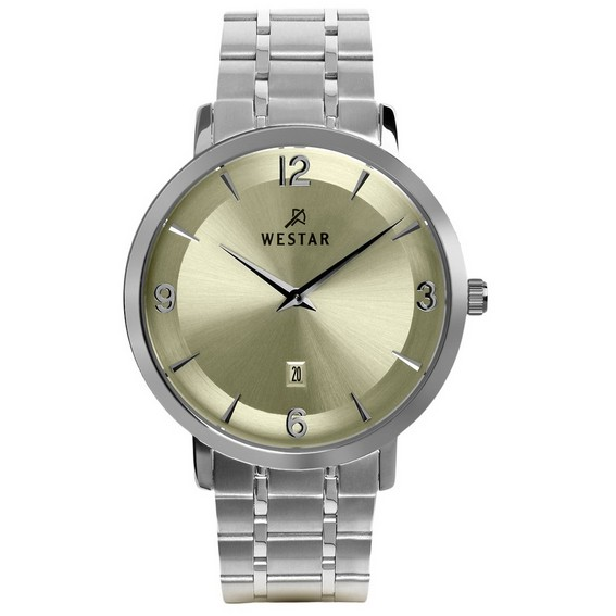 Westar Profile Кварцевые мужские часы с циферблатом цвета шампанского из нержавеющей стали 50220STN102