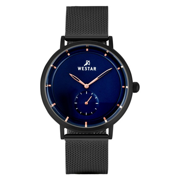 Westar Profile Кварцевые часы из нержавеющей стали с синим циферблатом 50247BBN604 Мужские часы