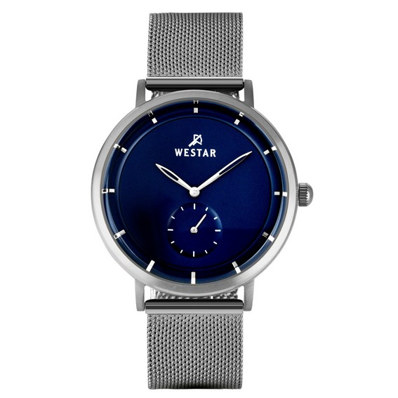 Westar Profile Кварцевые часы из нержавеющей стали с синим циферблатом 50247STN104 Мужские часы