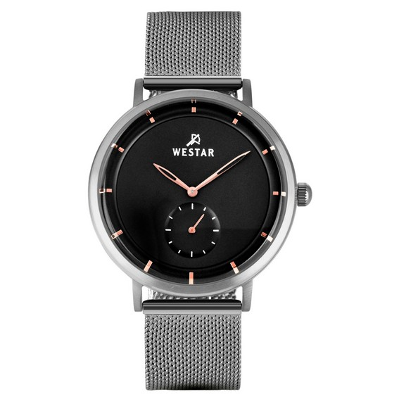 Westar Profile Кварцевые мужские часы из нержавеющей стали с черным циферблатом 50247STN603