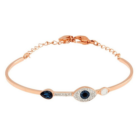 Swarovski Symbolica Blue Evil Eye Armreif mit gemischter Metalloberfläche 5171991 für Damen