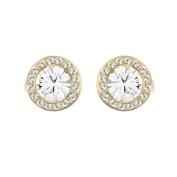 Swarovski Angelic Stud Pierced Gold-Tone Oorbellen 5505470 Voor Vrouwen