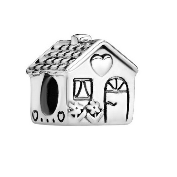 display Coherent cap Pandora Moments Sterling Silver Family Home Silver Charm 791267 For Women