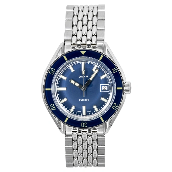 Doxa Sub 200 Caribbean Stainless Steel Blue Dial Automatic Diver's 799.10.201.10 200M Men's Watch