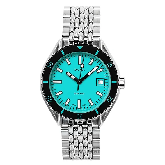 Doxa SUB 200 Aquamarine Turquoise Dial Automatic Diver's 799.10.241.10 200M Men's Watch