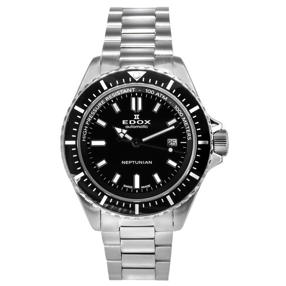 Relógio masculino Edox Skydiver Neptunian Diver Automático 801203NMNIN 80120 3NM NIN 1000M