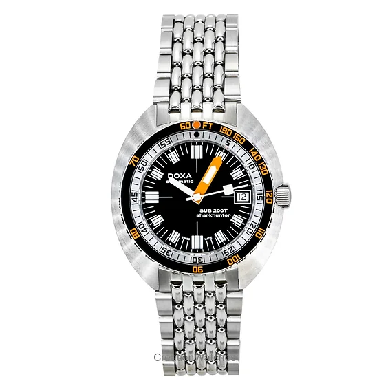 Doxa SUB 200T Sharkhunter Stainless Steel Black Dial Automatic Diver's 804.10.101.10 200M Men's Watch