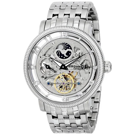 Stuhrling Original Symphony Automatic Skeleton Dual Time 8411.33112 Men's Watch