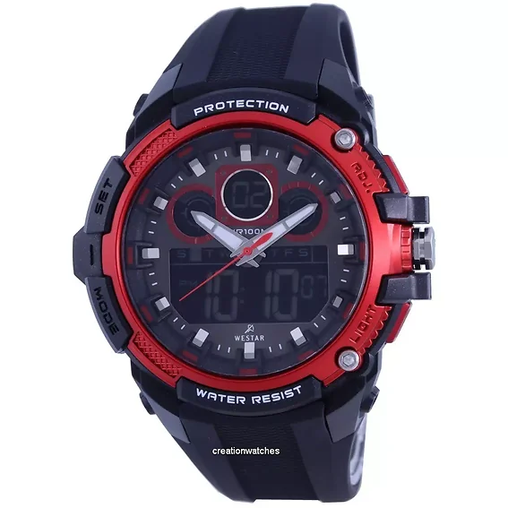 Westar Chronograph Silicon Strap Quartz 85001 PTN 001 100M Men's Watch