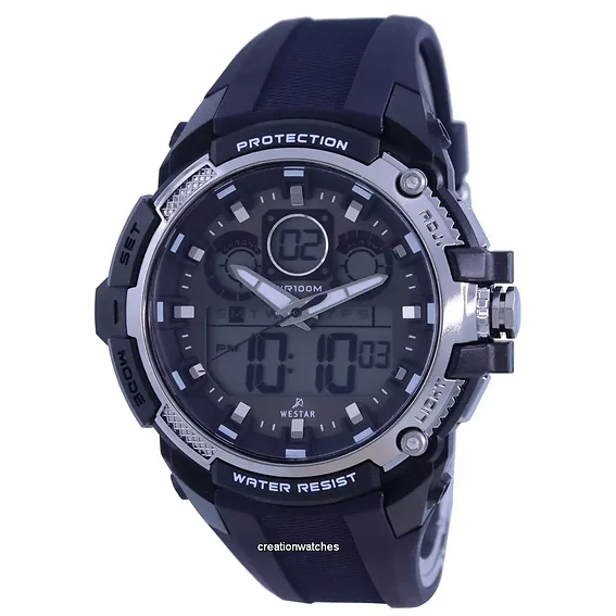 Westar Chronograph Black Dial Quartz 85001 PTN 003 100M Men's Watch