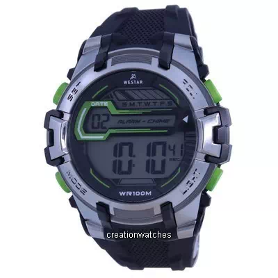 Westar Digital Silicon Strap Quartz 85005 PTN 001 100M Men's Watch