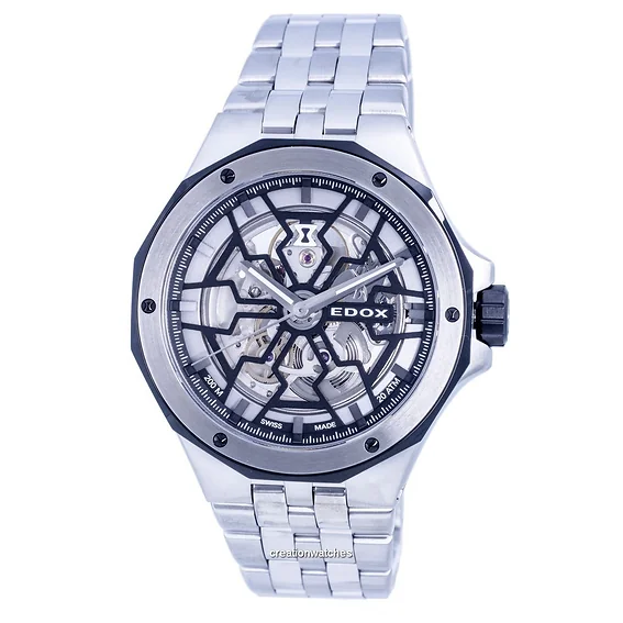 Edox Delfin Mecano Diver's Skeleton Dial Automatic 853033NMNBG 85303 3NM NBG 200M Men's Watch