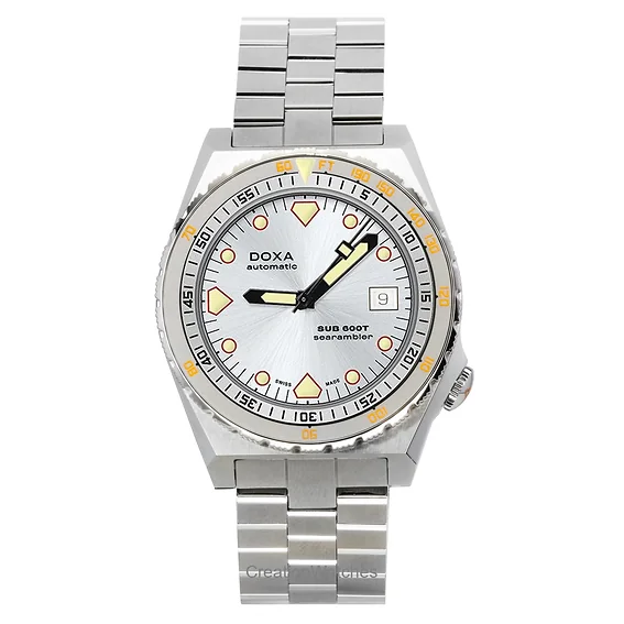 Doxa SUB 600T Searambler Stainless Steel Silver Dial Automatic Diver's 862.10.021.10 600M Men's Watch