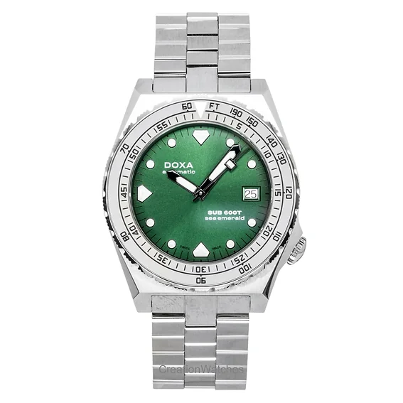 Doxa SUB 600T Sea Emerald Stainless Steel Green Dial Automatic Diver's 862.10.131.10 600M Men's Watch