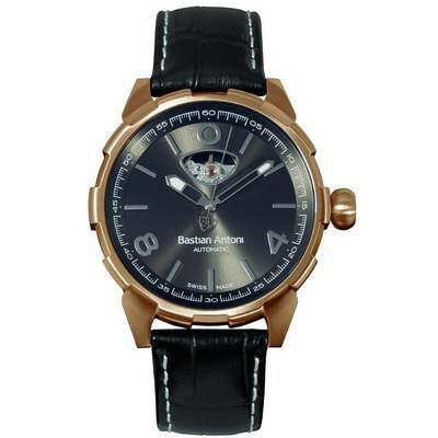 Bastian Antoni Turbulent BA01 Gold Tone Stainless Steel Anthracite Dial Automatic Men's Watch - 8719326505848