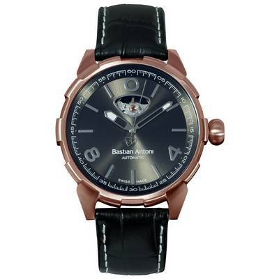 Bastian Antoni Turbulent BA01 Rose Gold Tone Stainless Steel Anthracite Dial Automatic Men's Watch - 8719326505855