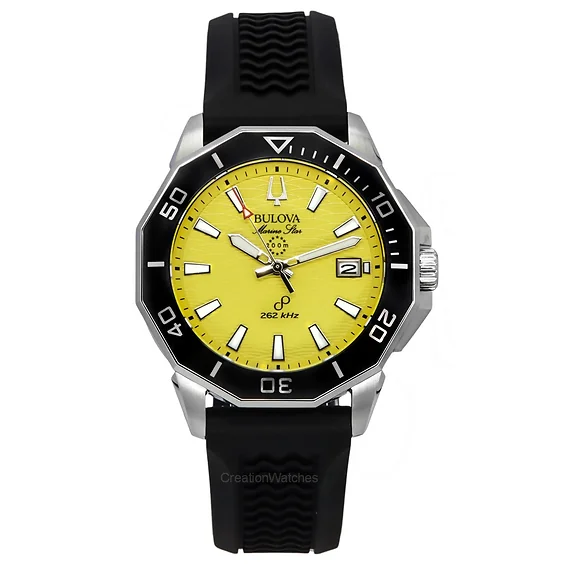 Bulova Orologio Sportivo Cronografo Uomo - Quadrante Blu, Cinturino In Silicone, Cassa In Acciaio, 100m防水