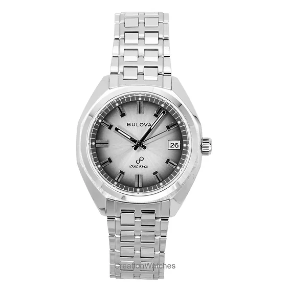 Bulova Jet Star Stainless Steel Grey Dial Quartz 96B472 Men's Watch