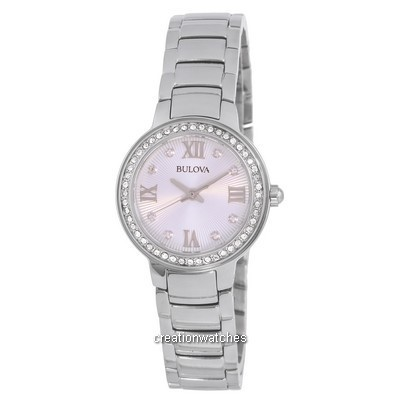 Bulova Crystal Accents Stainless Steel Silver Dial Quartz 96L280 Women\'s Watch