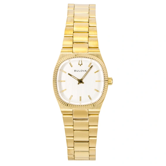 Bulova Super Seville Mini Gold Tone Stainless Steel Silver Dial Quartz 97L189 Women's Watch